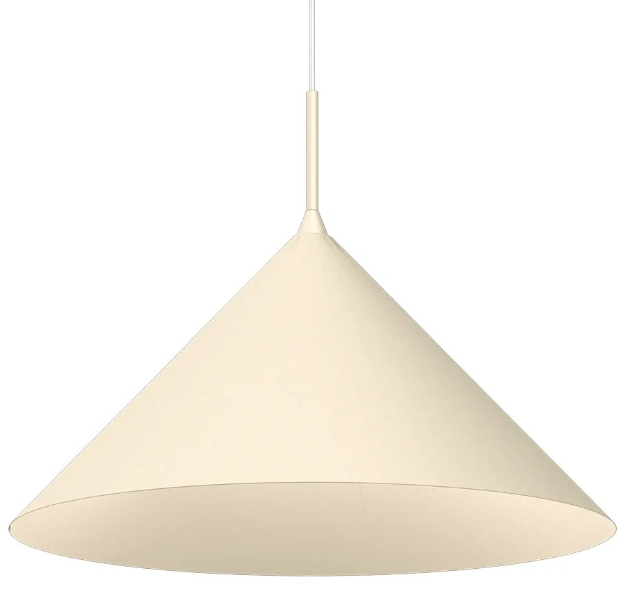 Závesné svietidlo Visby, 1x krémové kovové tienidlo, (fi 46cm), cr