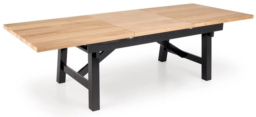 Jedálenský rozkladací stôl Fiesta 200/280 cm dub prírodný/čierny