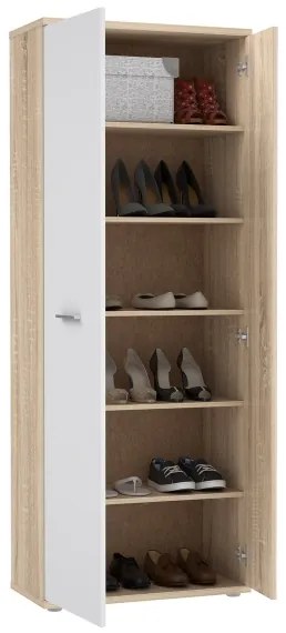 Komoda/Botník SIMO dub sonoma/biela