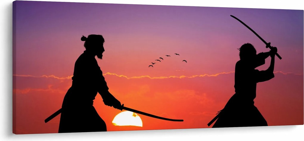Obraz - Samuraji (120x50 cm)