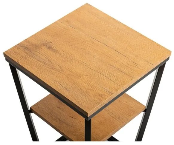 Odkladací stolík EXPAND 57x40 cm čierna/hnedá