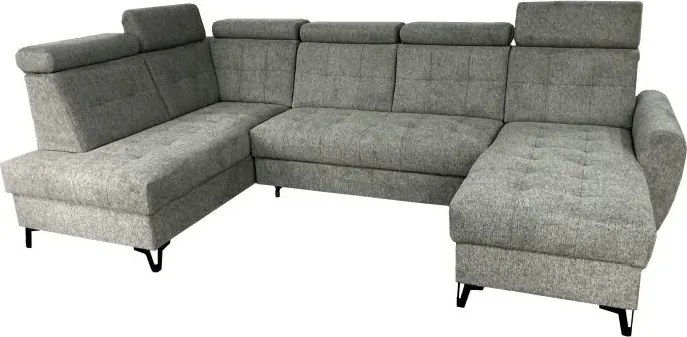 Sedacia súprava Lavante U XXL, ľavá, sivá (country 17)