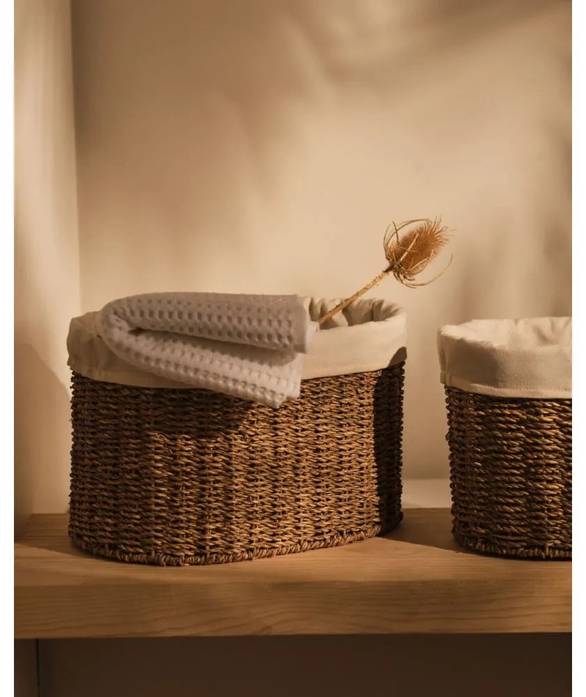 Košíky z morskej trávy v súprave 2 ks 35x25x25 cm Tossa – Kave Home