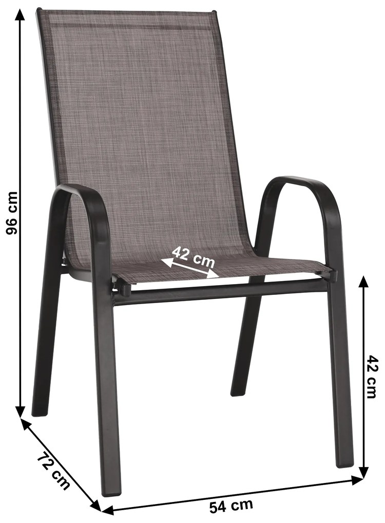 AKCIA Hnedá stohovateľná stolička ALDERA II. akosť