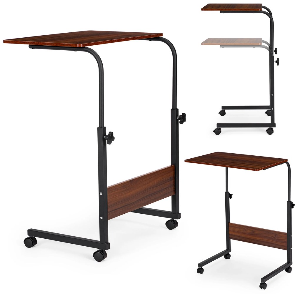 ModernHome Mobilný stôl na notebook tmavohnedý ModernHome