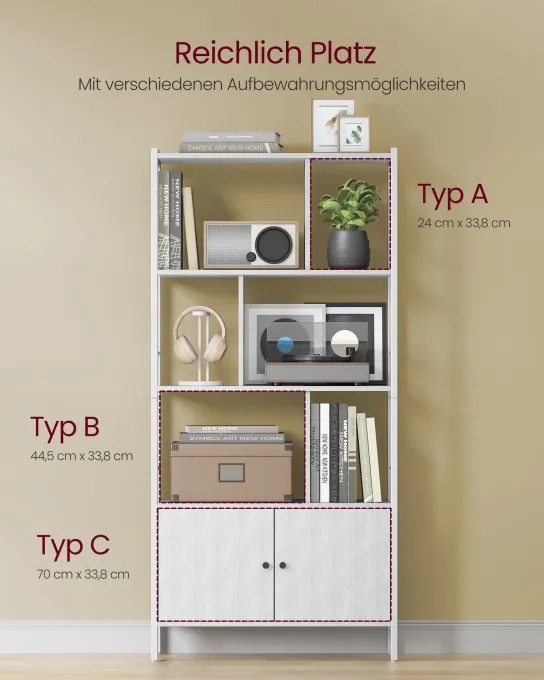 Veľká knižnica so skrinkou LBC022W44