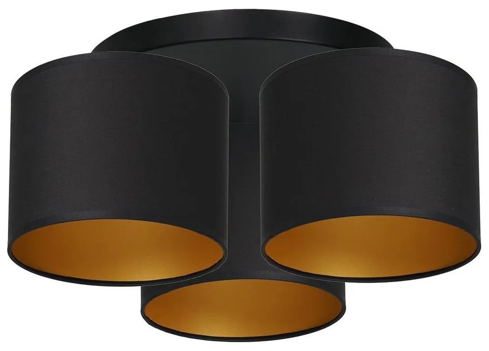 Luster prisadený ARDEN 3xE27/60W/230V čierna/zlatá
