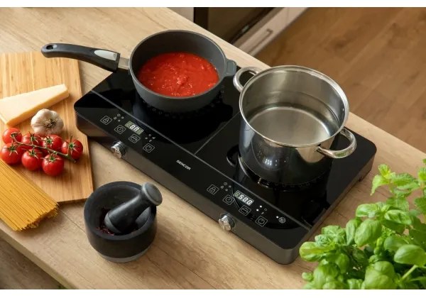 Sencor - Dvojzónový indukční varič s LCD displejom 3400W/230V