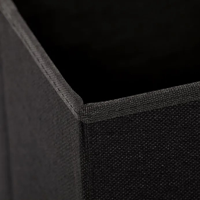 Autronic BONTEC Taburet s úložným priestorom, čierna, látka, TAB-461 BK2 Farba: Čierna