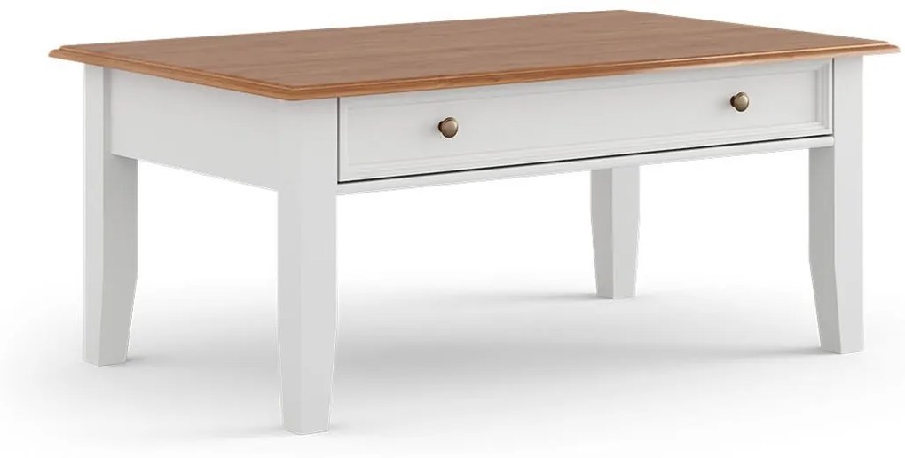 Konferenčný stolík so zásuvkou Belluno Elegante 1 - biela
