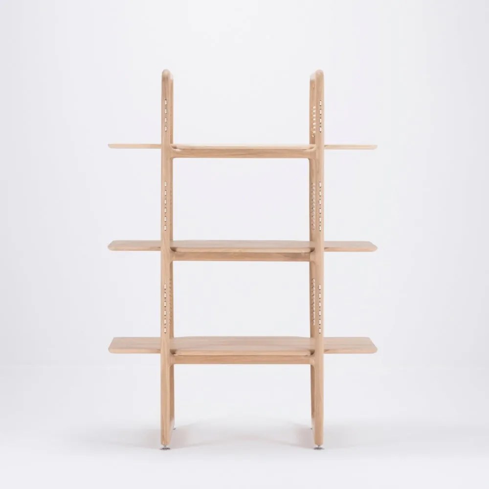 Knižnica z masívneho dubového dreva Gazzda Muse, výška 140 cm