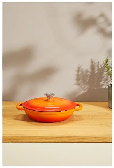 Silvercrest® Liatinová servírovacia panvica, 2,4 l (oranžová) (100393065)