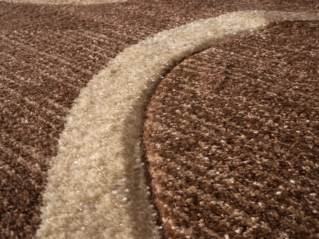 Spoltex, Kusový koberec Florida brown 9828, 120x170, hnedá, chodba / predsieň