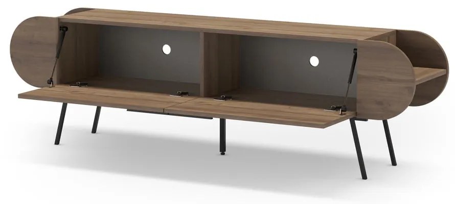 TV stolík v dekore orecha v prírodnej farbe 195x57 cm Saluso – Marckeric
