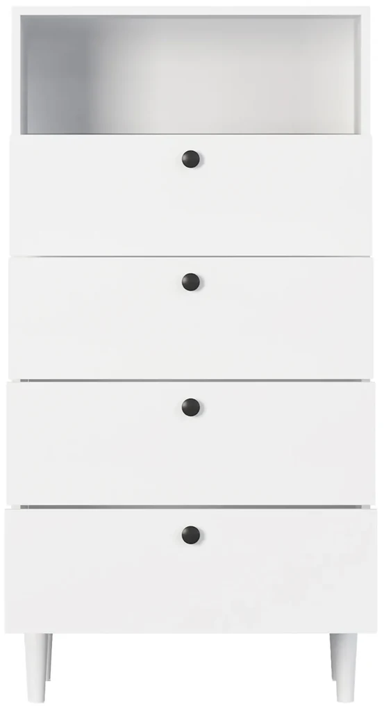 Komoda so zásuvkami DULLUM 60x115cm, biela