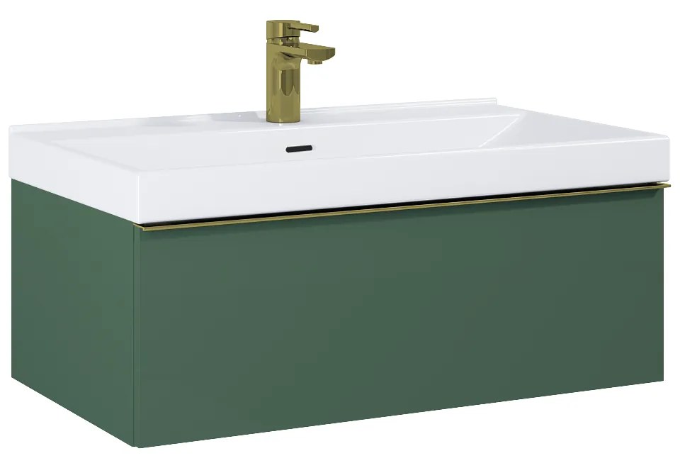 Elita Look, umývadlová skrinka 80x45 cm 1S PDW, zelená matná, ELT-168560