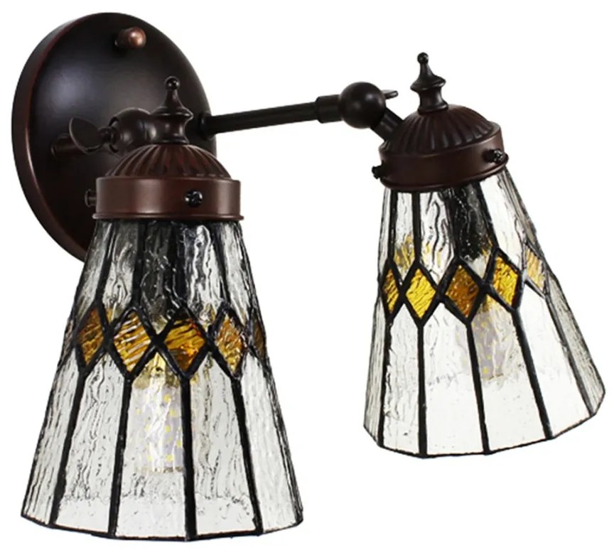 Nástenná Tiffany lampa transparentná
