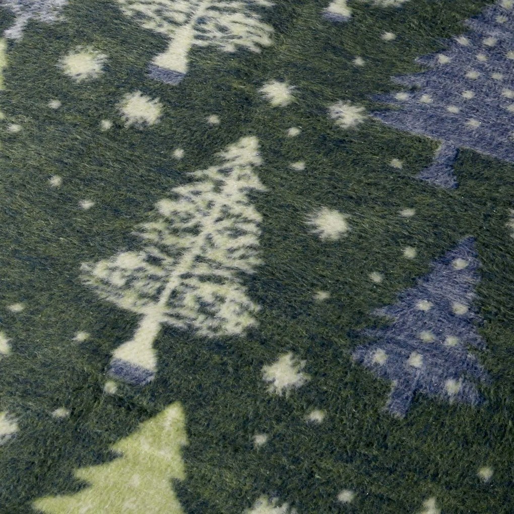 VIANOČNÁ BAVLNENÁ DEKA RUDY13 150X200 CM VZOROVANÁ