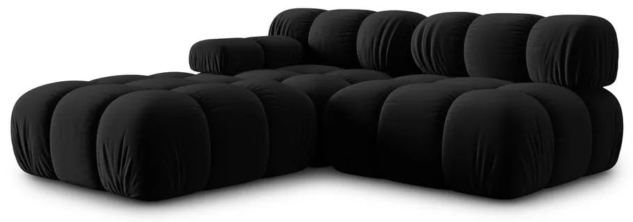 Čierna zamatová pohovka 282 cm Bellis – Micadoni Home