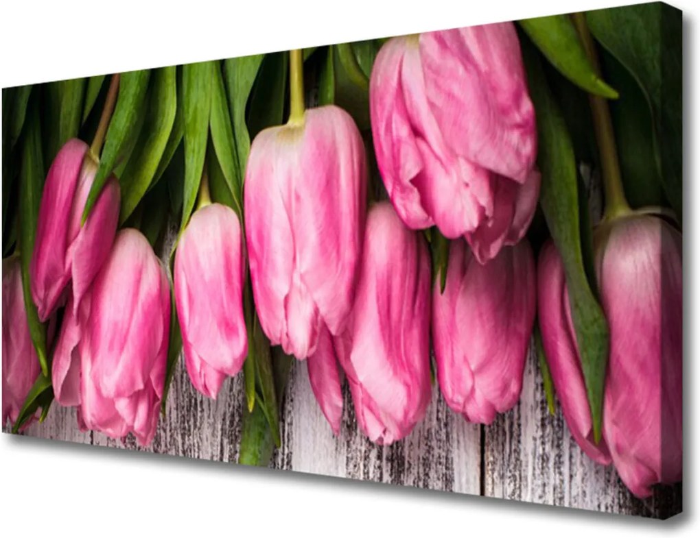 Obraz na plátně sklenený Tulipány