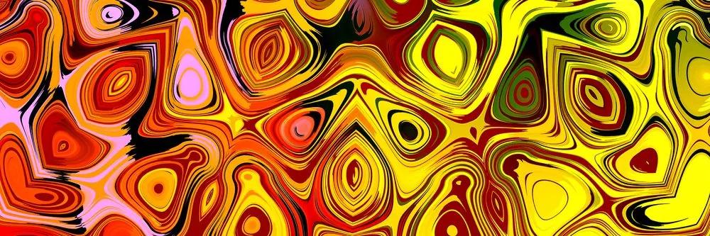 Obraz abstraktná halucinácia v červených farbách