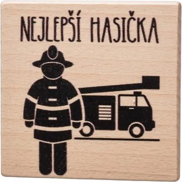 Drevobox Dřevěný podtácek - Nejlepší hasička