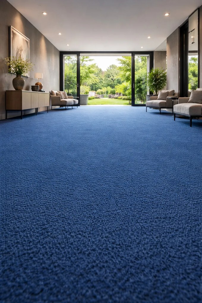 Beaulieu International Group, Koberec metráž Primavera 546, na mieru, šíře 4m, modrá, resine, chodba / predsieň