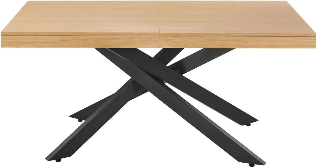 Vintino Rozkladací jedálenský stôl ALONZO 160–240 cm – dub prírodný / čierna oceľ