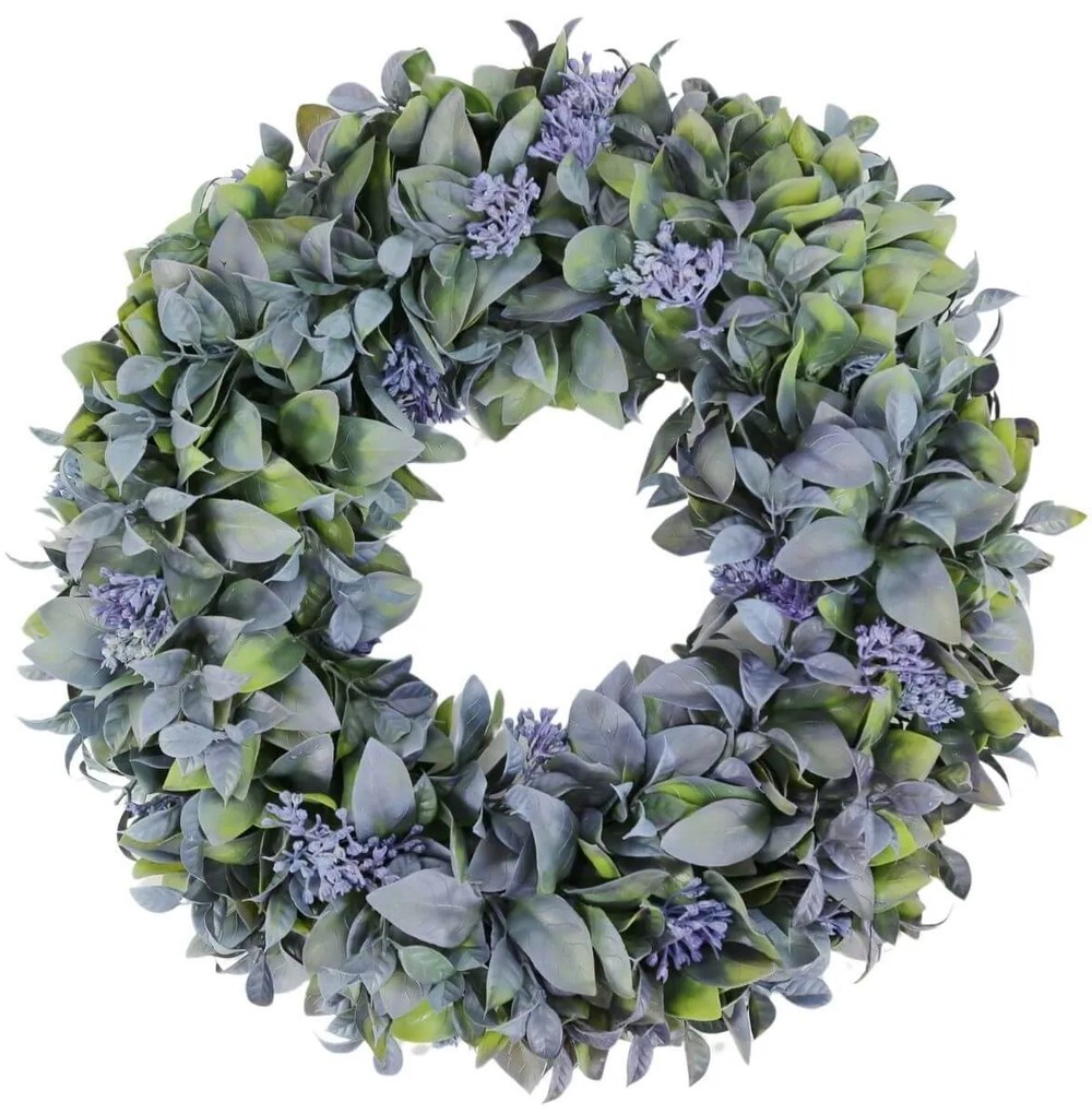 Fialovo zelený veniec 40cm