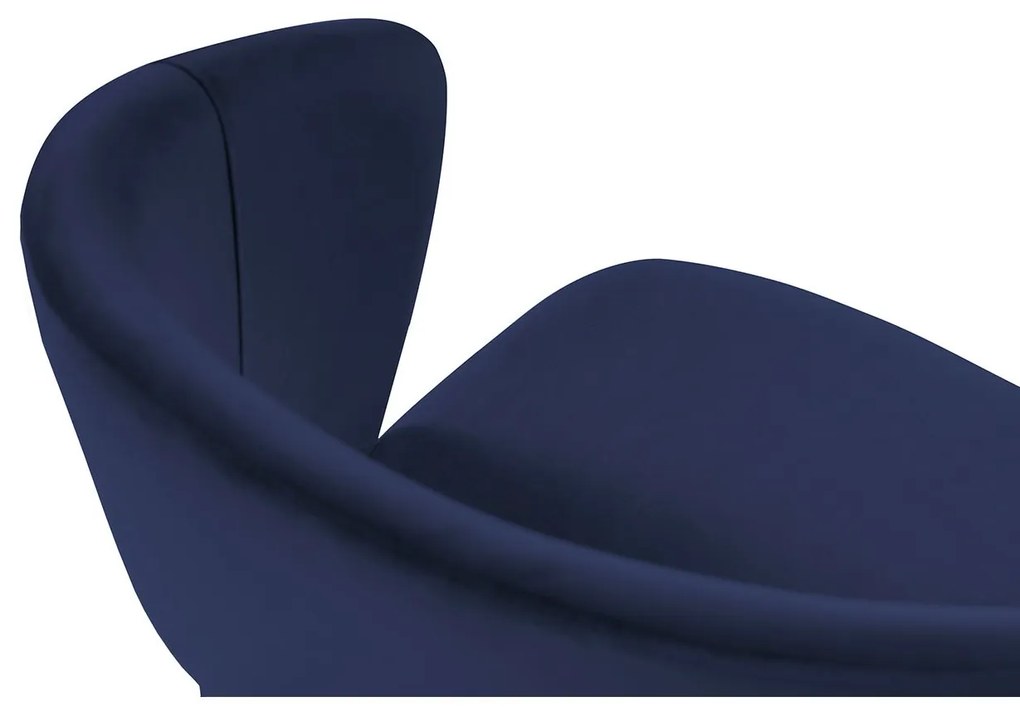 Modrá Zamatová stolička Elpis dĺžka 55 × šírka 56 × výška 80 cm WINDSOR & CO