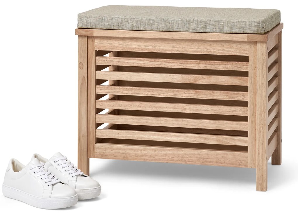 Truhlica z masívneho dreva s vankúšom