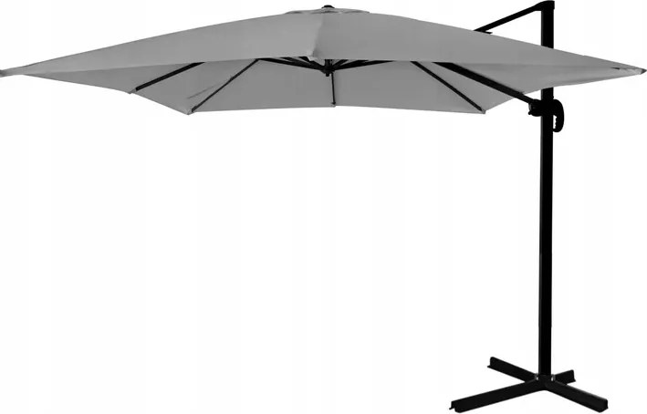 Garden Line ZÁHRADNÝ SLNEČNÍK „MINI ROMA“ 2,5 x 2,5 M ŠEDÝ S OBALOM