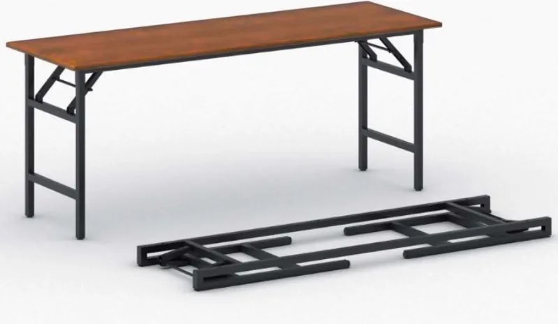Konferenčný stôl FAST READY, 170x50 cm, čierna podnož, čerešňa