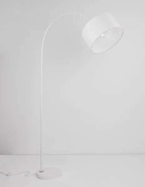 Retro stojaca lampa Sama 90 biele