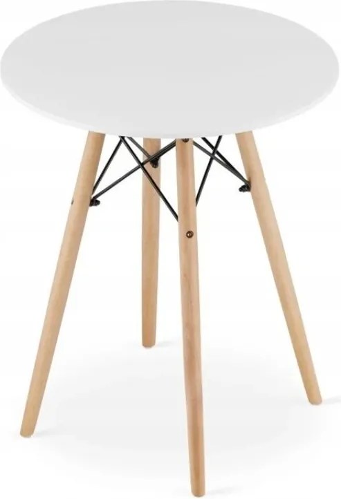 Jedálenská zostava TODI 60cm okrúhly stolový set biely + 2 stoličky OSAKA Farba: Sivá
