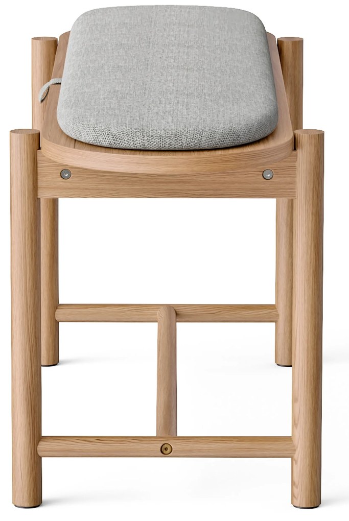 Lavica z masívneho dreva s čalúnením a úložným priestorom