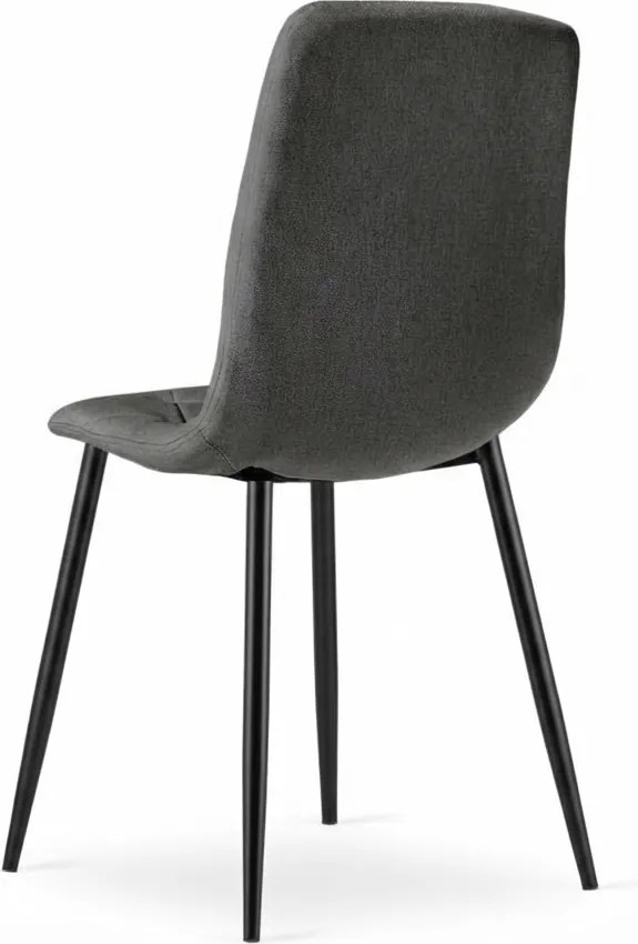 Sivá stolička LIBRA STONE GREY s čiernymi nohami