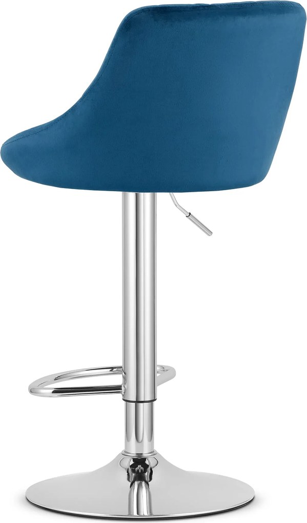 AKCIA Modrá barová stolička VELVET KAST II. akosť