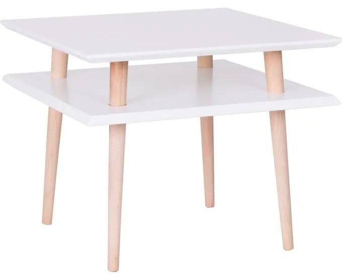 Biely konferenčný stolík Ragaba Square, 55 × 55 cm