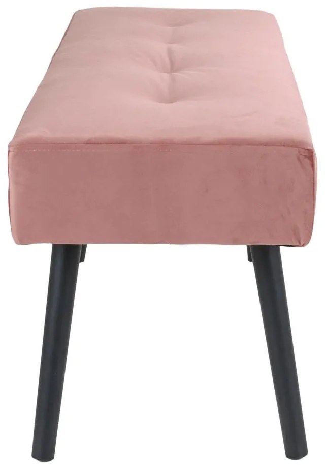 Ružová Zamatová lavica Skiby 35 × 100 × 44 cm HOUSE NORDIC