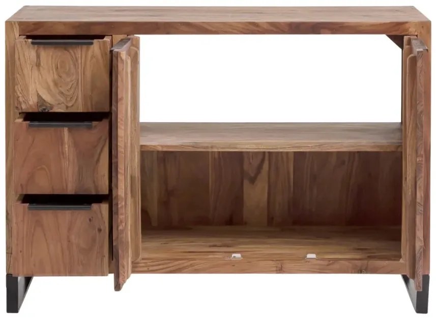 furniture-nabytek.cz - Masivní umyvadlo Sydney light I z akáciového dřeva, lakované, hnědé – 105×45×74 cm