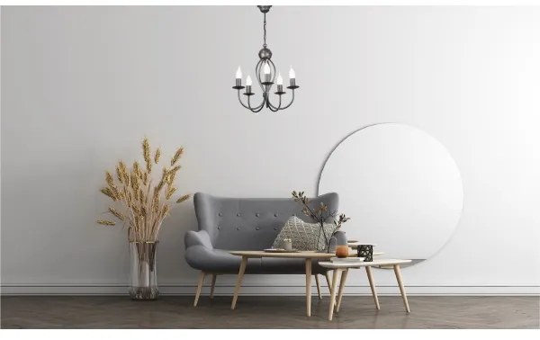 Luster na reťazi ARTHUR 5xE14/40W/230V