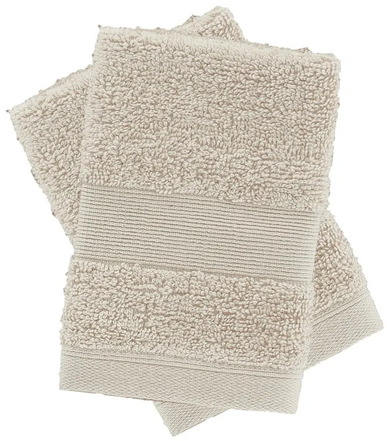 Béžové froté bavlnené uteráky v súprave 2 ks 30x30 cm Anti–Bacterial – Catherine Lansfield