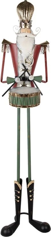 Veľká kovová figúrka Luskáčik Nutcracker s bubnom - 38*47*183 cm