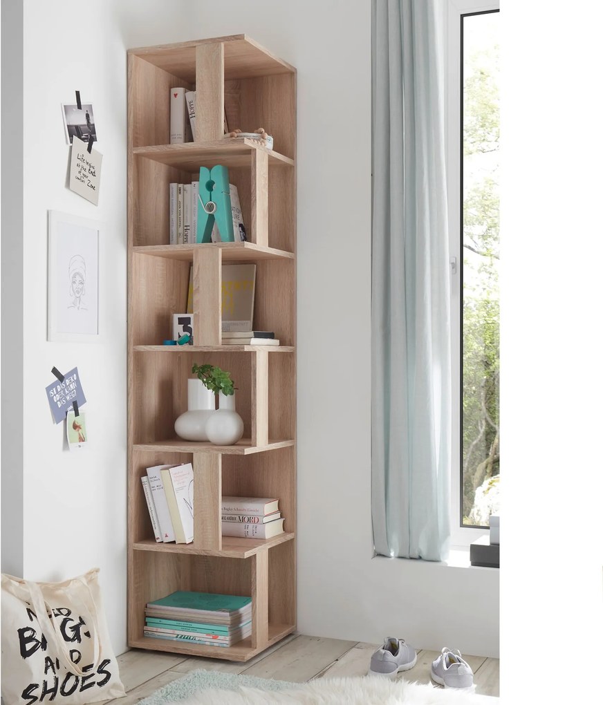 Sconto Regál CORNER SHELF dub sonoma