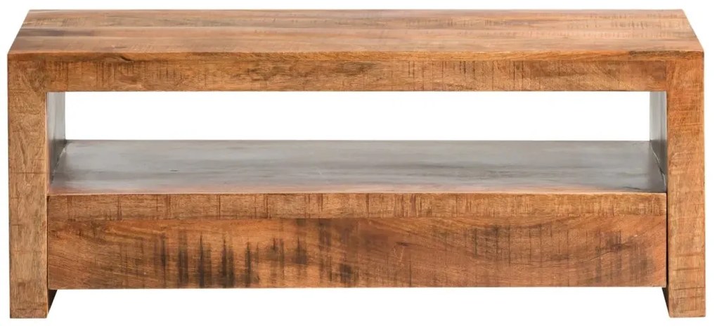 furniture-nabytek.cz - Masivní TV stolek Country z mangového dřeva, lakovaný, hnědý – 115×45×55 cm