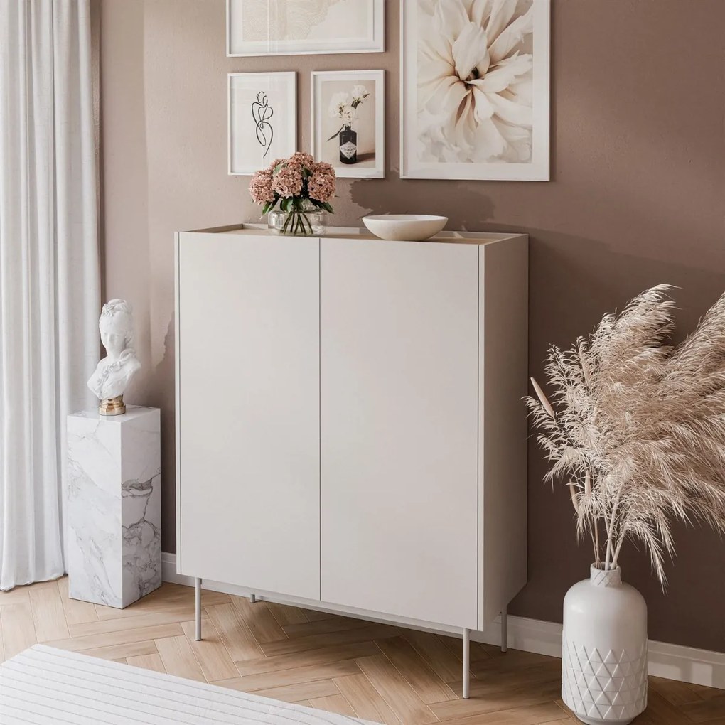 VYSOKÁ KOMODA LUCCA KAŠMÍR / DUB LINEA 97 cm