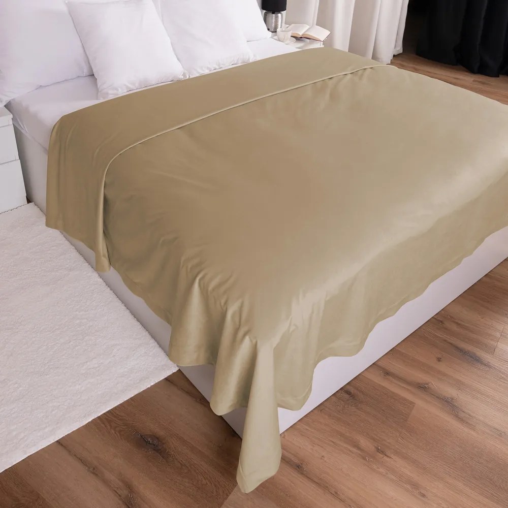 Biante Zamatový prehoz na posteľ Velvet Prémium SVP-045 Kávovo béžový 220x240 cm