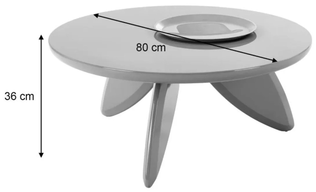 Konferenčný stolík Soraya 80 cm modrý
