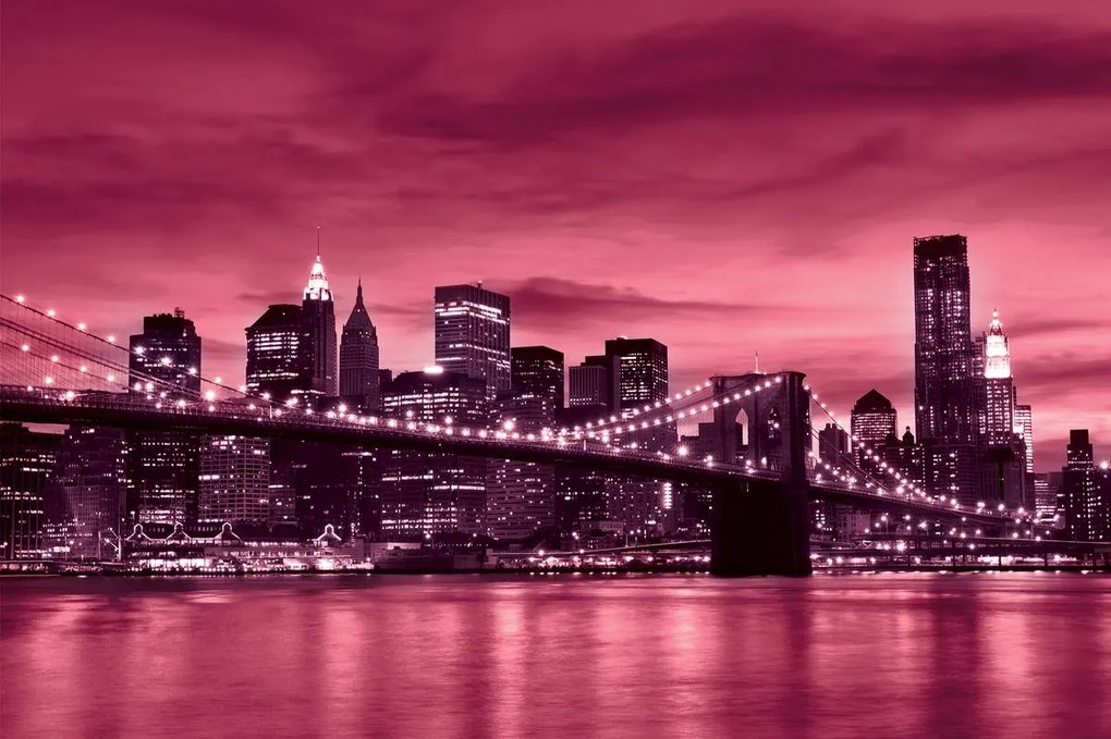 Fototapeta - New York Brooklyn Bridge City (152,5x104 cm)